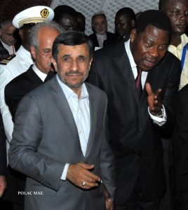 Mahmoud Ahmadinejad, le Président iranien à l’Aéroport de Cotonou