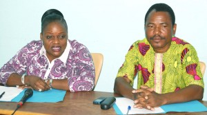 Mme carole Ayivi Bassa et Maître Simon Dédji  les Organisateurs du CAJ