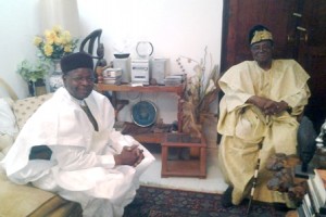 Mahamane Ousmane avec  le président Soglo